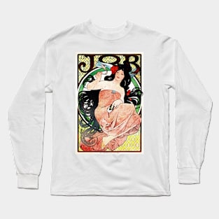 JOB CIGARETTES Vintage Art Nouveau Advertisement Long Sleeve T-Shirt